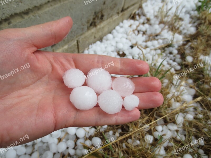 Hail Hailstones Weather Ice Storm