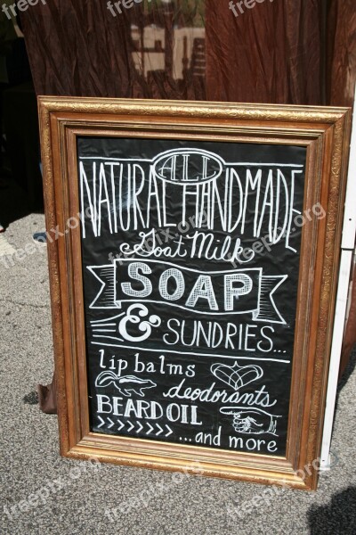 Soap Sign Chalkboard Vintage Free Photos