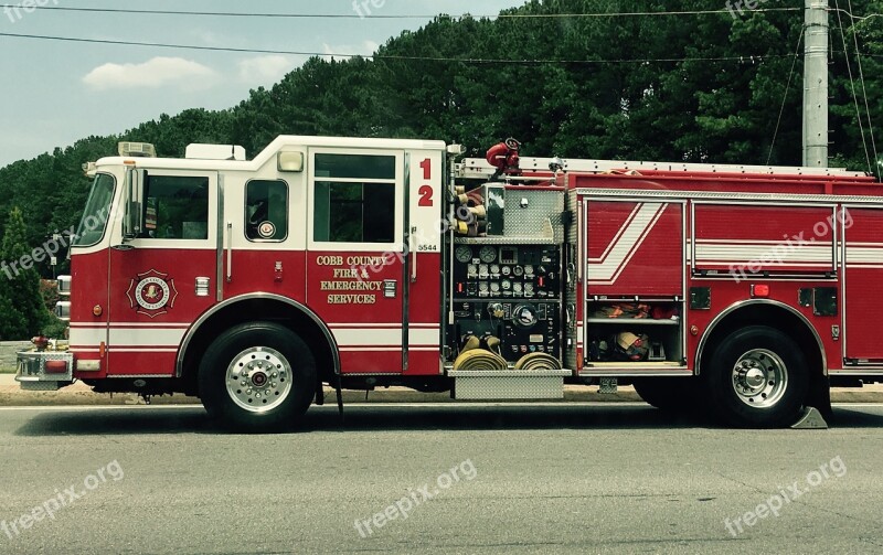 Cobb County Fire Department Fire Truck Free Photos