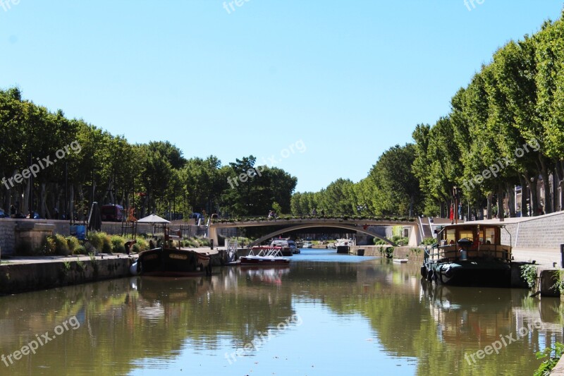 Narbonne France Channel Boat Water