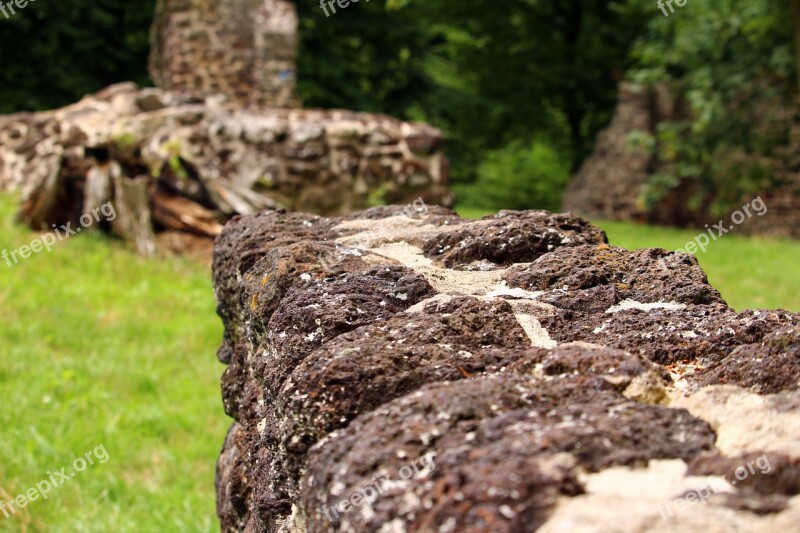 Ruin Wall Rasenerz Clumping Stone Lawn Eisenstein