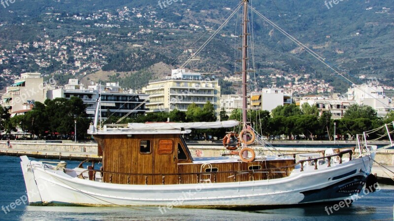 Greece Volos Promenade Boat Thessaly