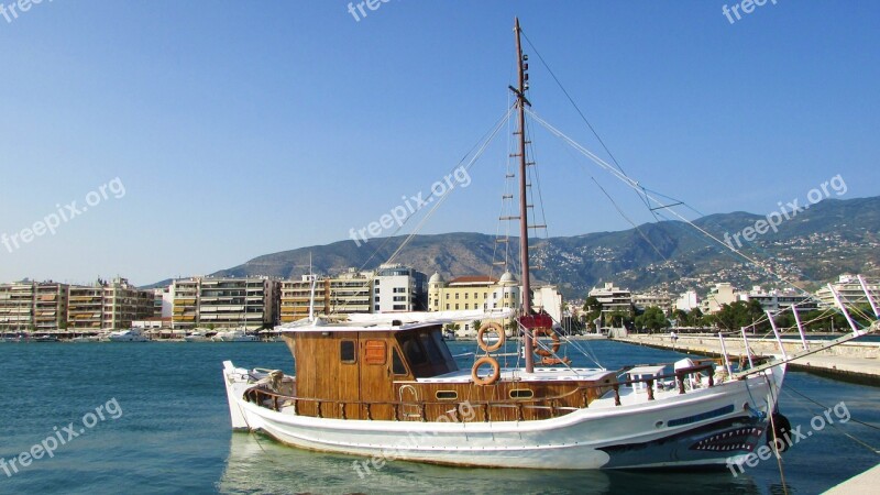 Greece Volos Promenade Boat Thessaly