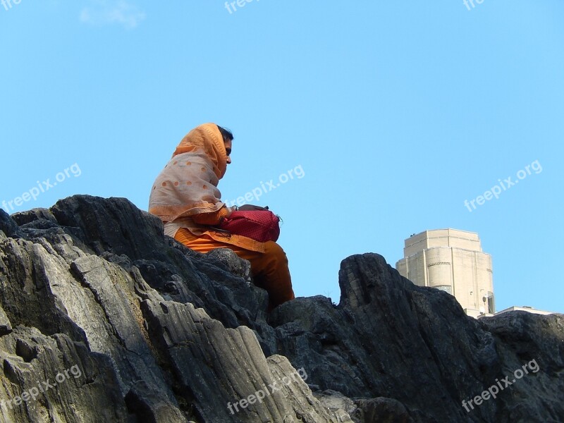 New York Central Park Indian Woman Cliff United States