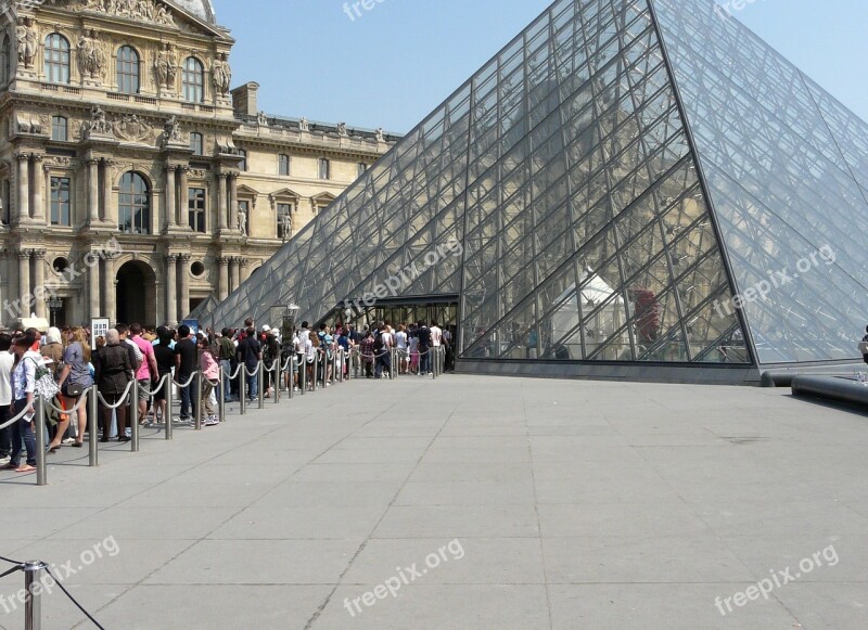 Louvre Museum Paris France Glass Pyramid