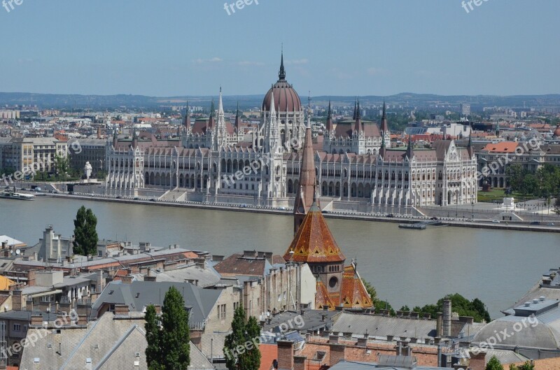 The Parliament Budapest Danube Free Photos