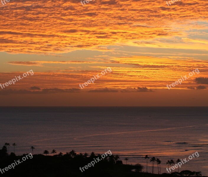 Sunset Sky Clouds Evening Dusk