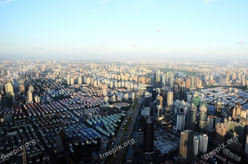 City Building World Trade Center Shanghai Panorama Free Photos