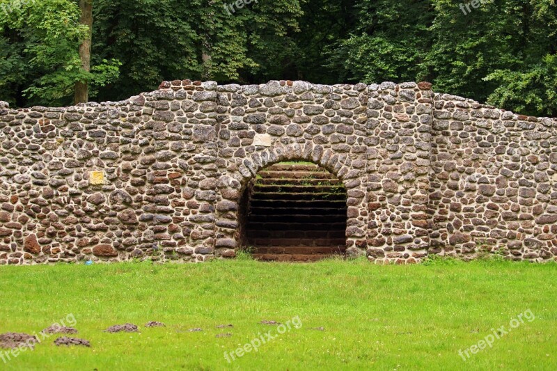 Ruin Wall Goal Rasenerz Lawn Eisenstein