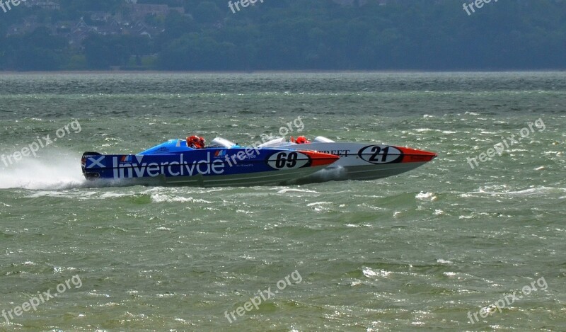 Powerboats Speed Speedboat Water Power