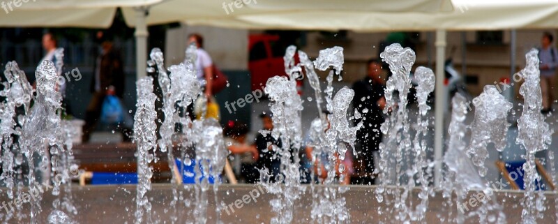 Water People Fountain Spout Free Photos