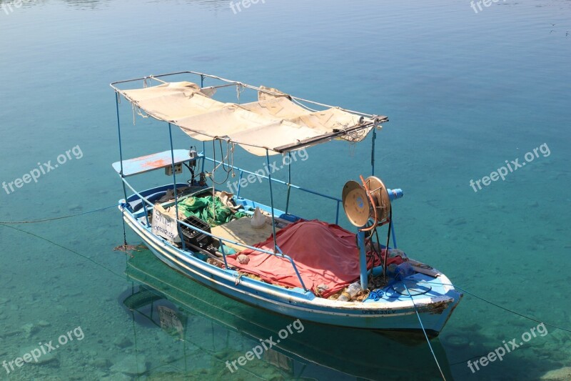 Albania Sea Boat Fisher Blue