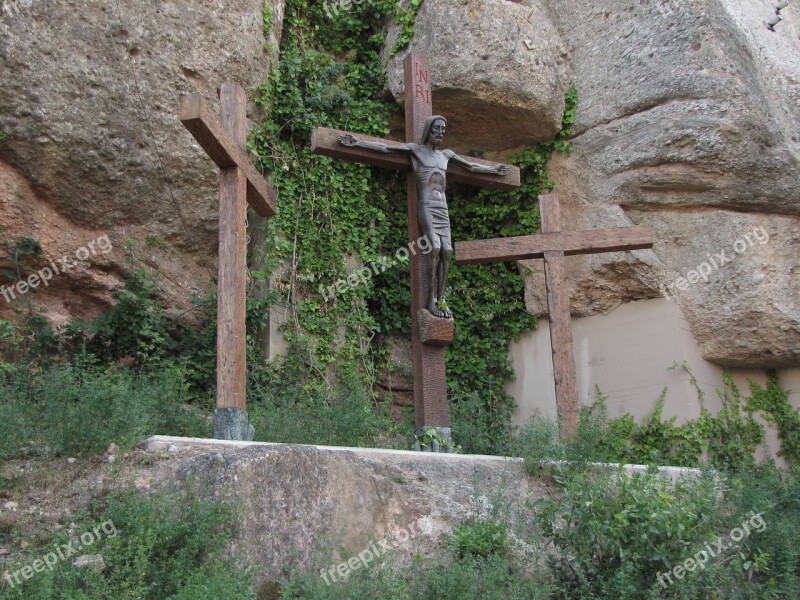 Mountain Montserrat Spain Mountains Stones Rock