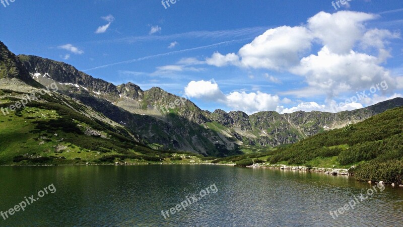 Tatry Mountains The High Tatras Landscape Valley Of Five Ponds