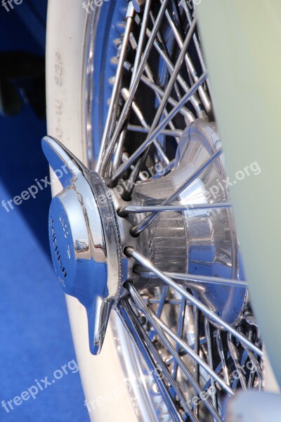 Rim Car Rim Chrome Oldtimer White Band Tyres