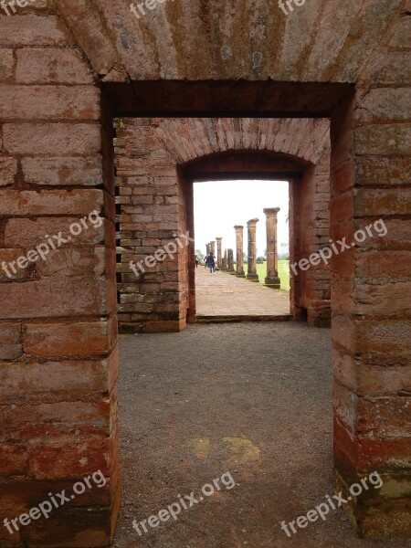 Ruin War Paraguay Old Church History