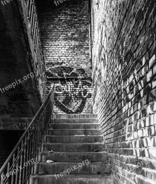 Lost Places Stairs Gradually Emergence Staircase