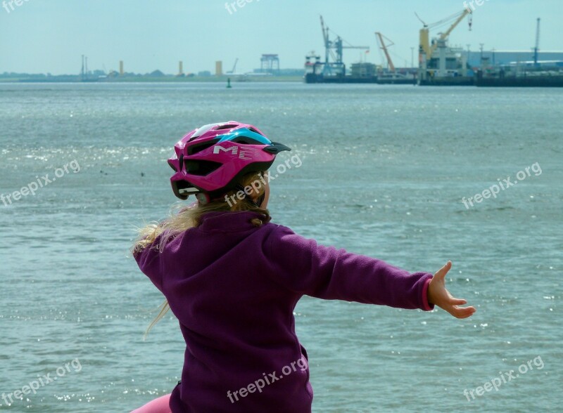 The Harbor Child Joy By The Sea Port