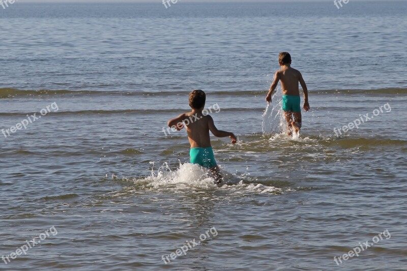 Beach Swim Sea Vacations Holidays