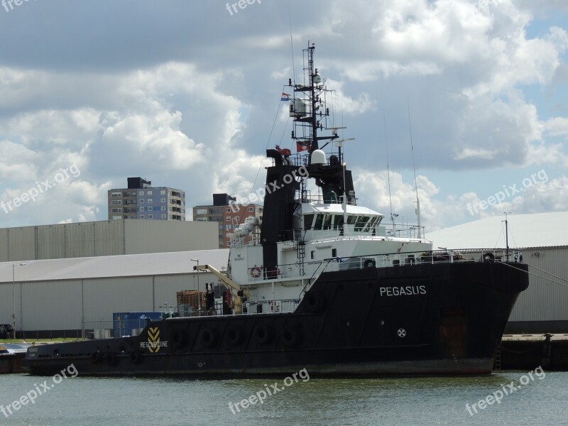 Tug Rotterdam Lekhaven Free Photos