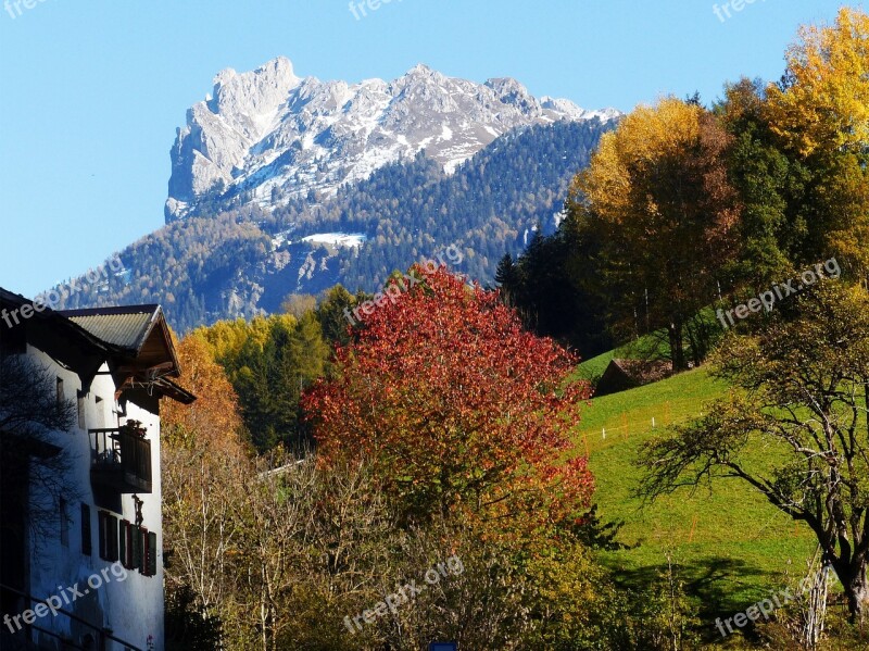 Geisler Acute Dolomites Autumn Mountains South Tyrol