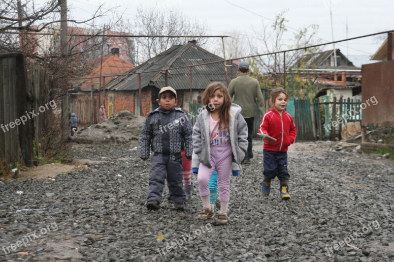 Gypsies Children Transcarpathia Free Photos