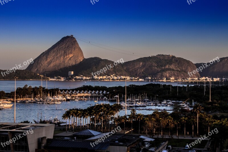 Sugar Loaf Pão De Açúcar Rio De Janeiro Brazil Beach Mar