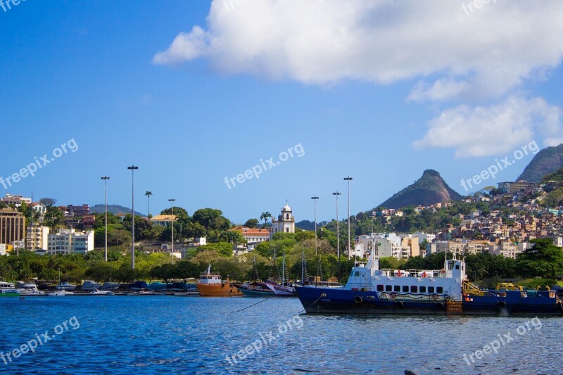 Brazil Beira Mar Ocean Landscape Baia De Guanabara