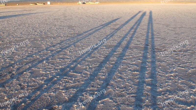 Salt Lake Shadow Bolivia Free Photos