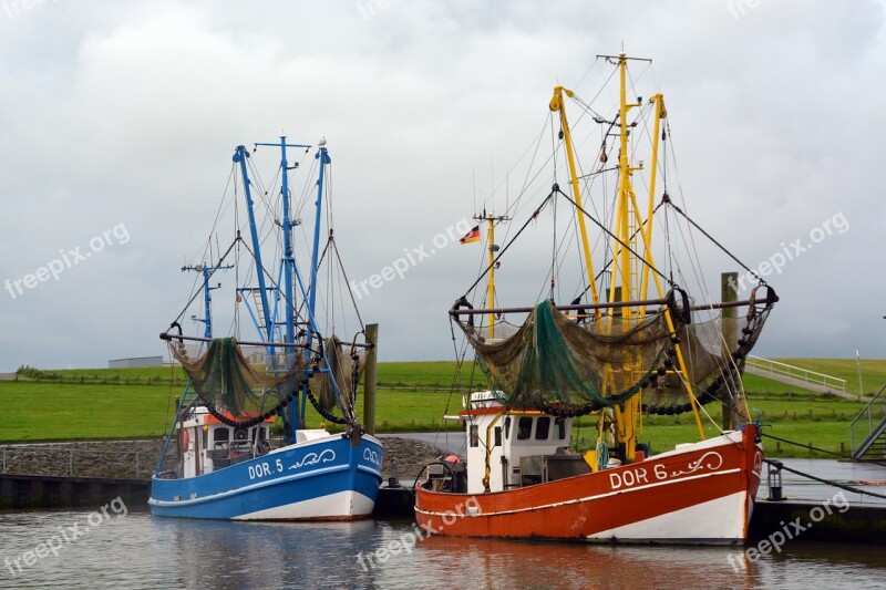 Shrimp Ship North Sea Port Fishing Vessel