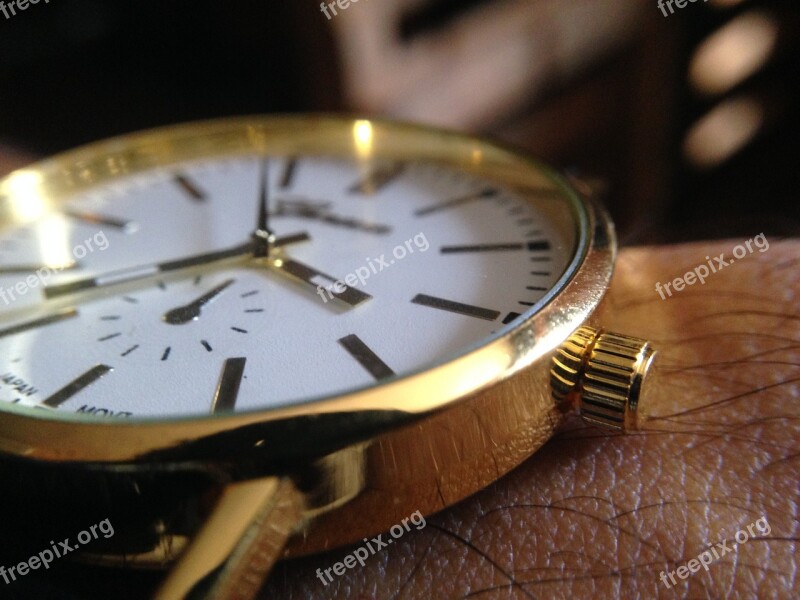 Clock Gold Luxury Hour Male