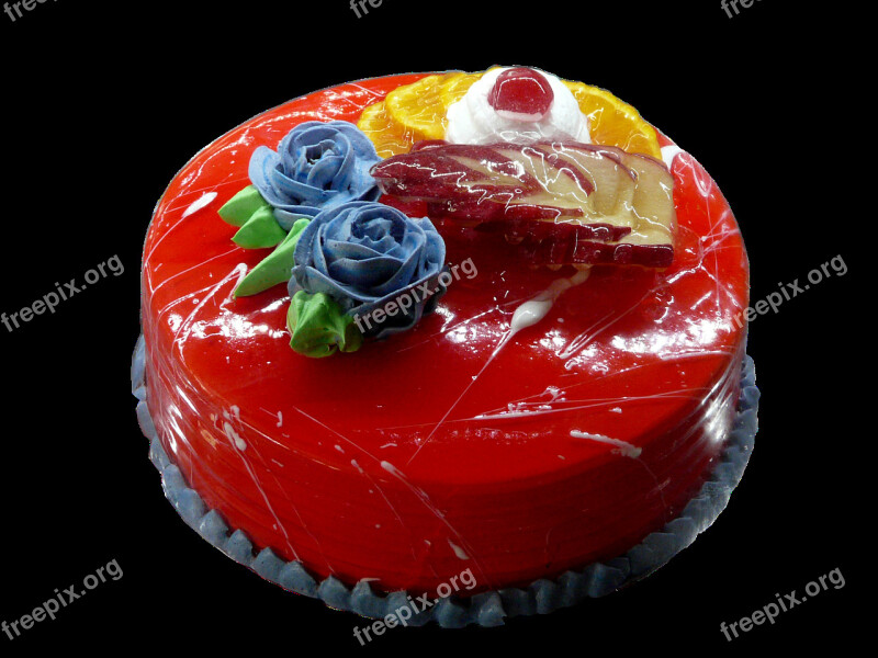 Cream Pie Red Pie Glaze Cake Dessert