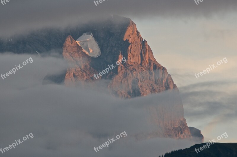 Mountain Alpine Europe Switzerland Reflection