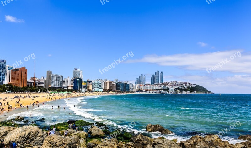 Coast Beach Travel Summer Blue Sky