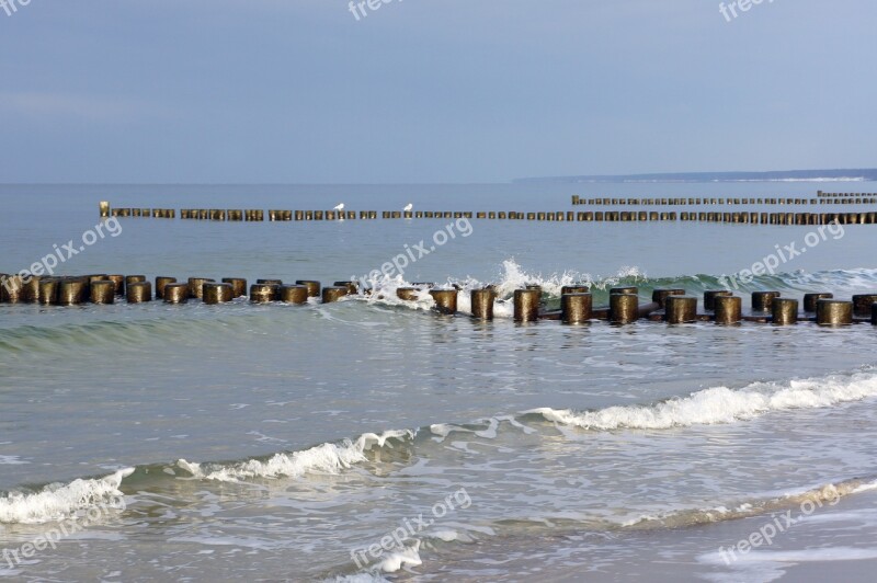 Ahrenshoop Baltic Sea Beach Buhne Water Free Photos