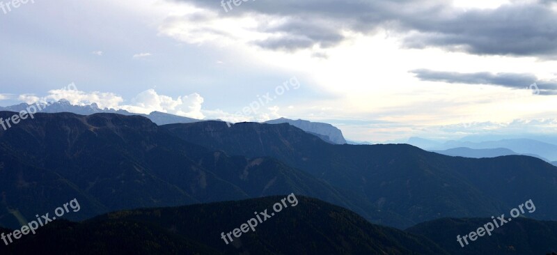 Alpine Mountains Dolomites Rock Trees