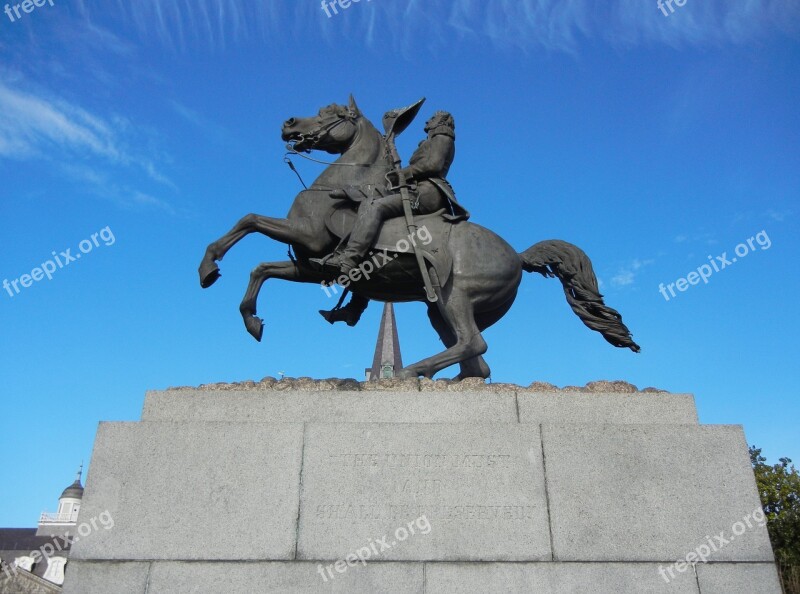 New Orleans Jackson Square Statue New Orleans French Quarter Landmark