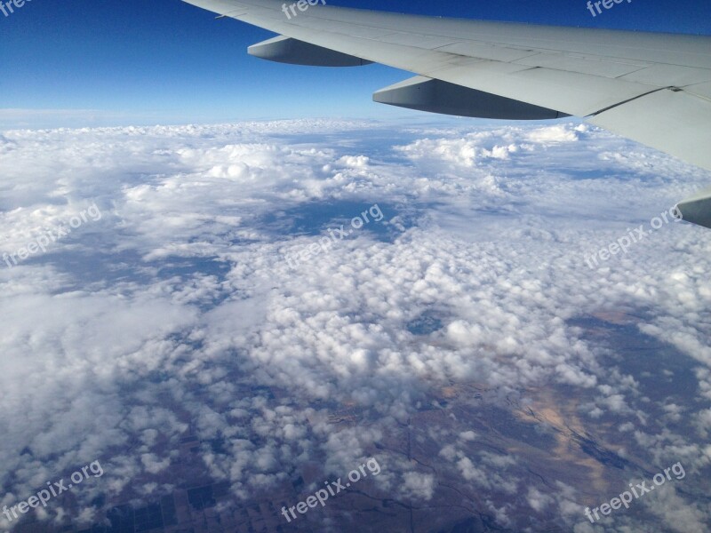 Flight Sky Atmosphere Plane Above The Clouds