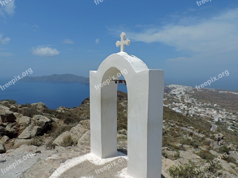 Greece Santorini Cyclades Church Free Photos