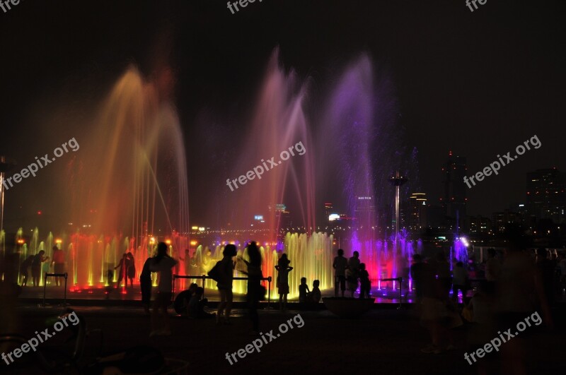 Night View Musical Fountain Dip Man Seoul