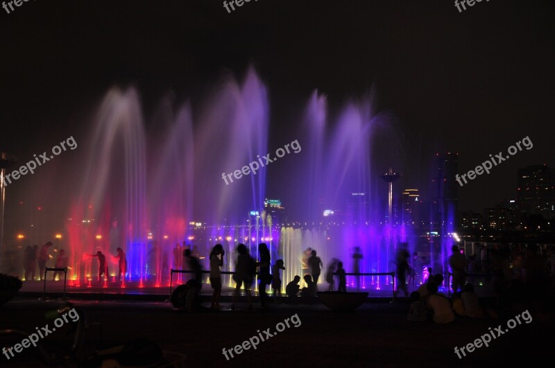 Night View Musical Fountain Dip Man Seoul