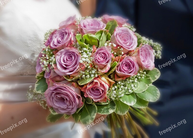 Bridal Bouquet Wedding Roses Before Bouquet