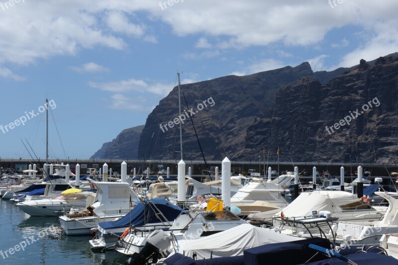 Marina Port Boat The Cliffs Los Gigantes