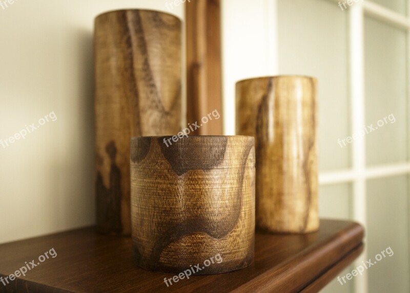 Candle Candle Holder Wood Tree Decoration