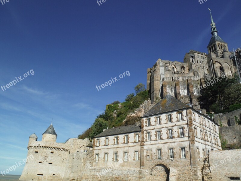 Mount St Michel France Castle French Cathedral