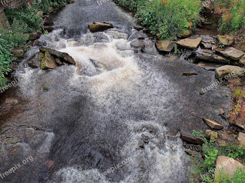 River Stream Flow Swirl Water