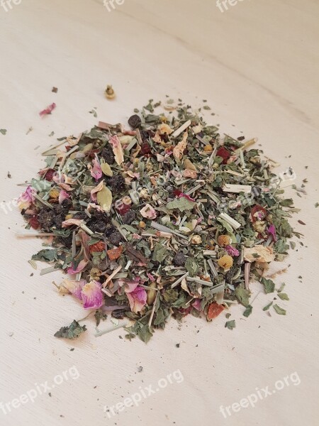 Tea Herbs Healthy Organic Colorful