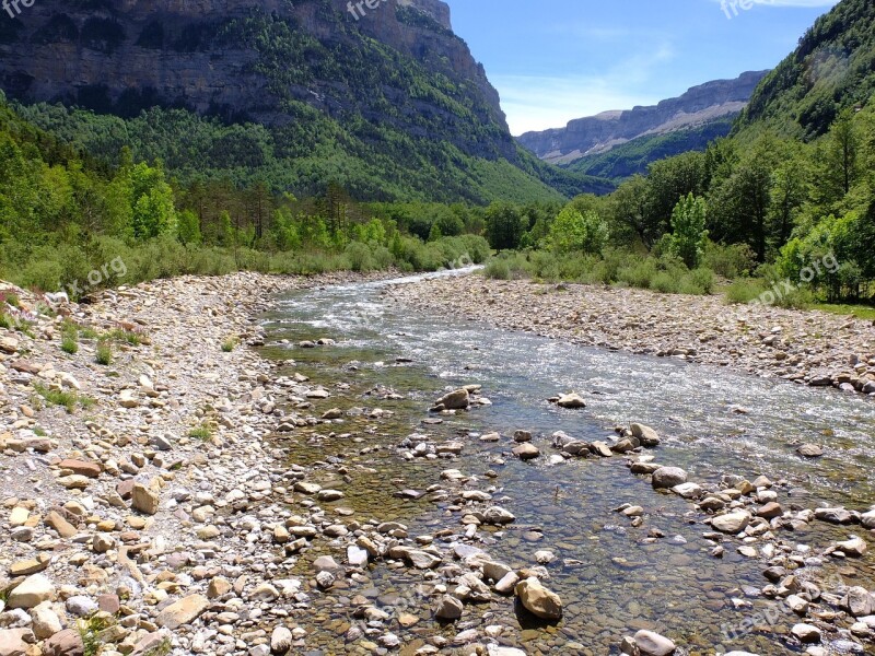 River Ordesa National Park Water Aragonese Pyrenees Free Photos