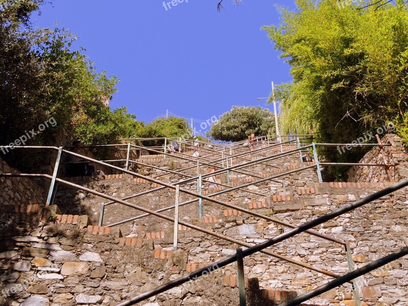 Staircase Ascent Parapet Stairs Wall