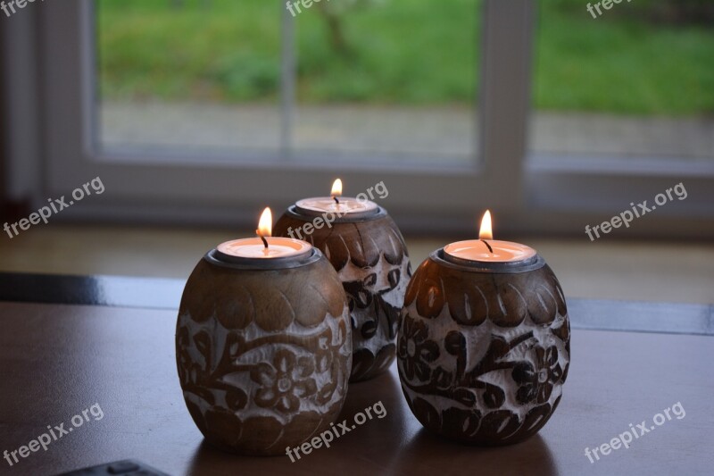 Candles Slightly Fire Style Living Arrangement